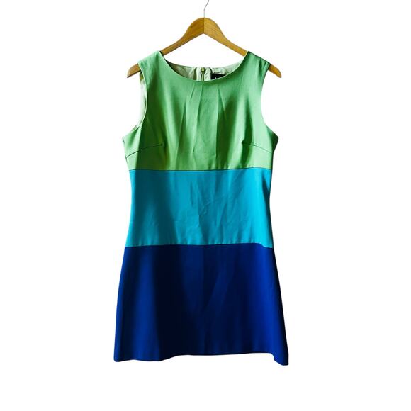 A List By Wrapper Color Block Sleeveless Dress Size M Medium - Picture 1 of 7